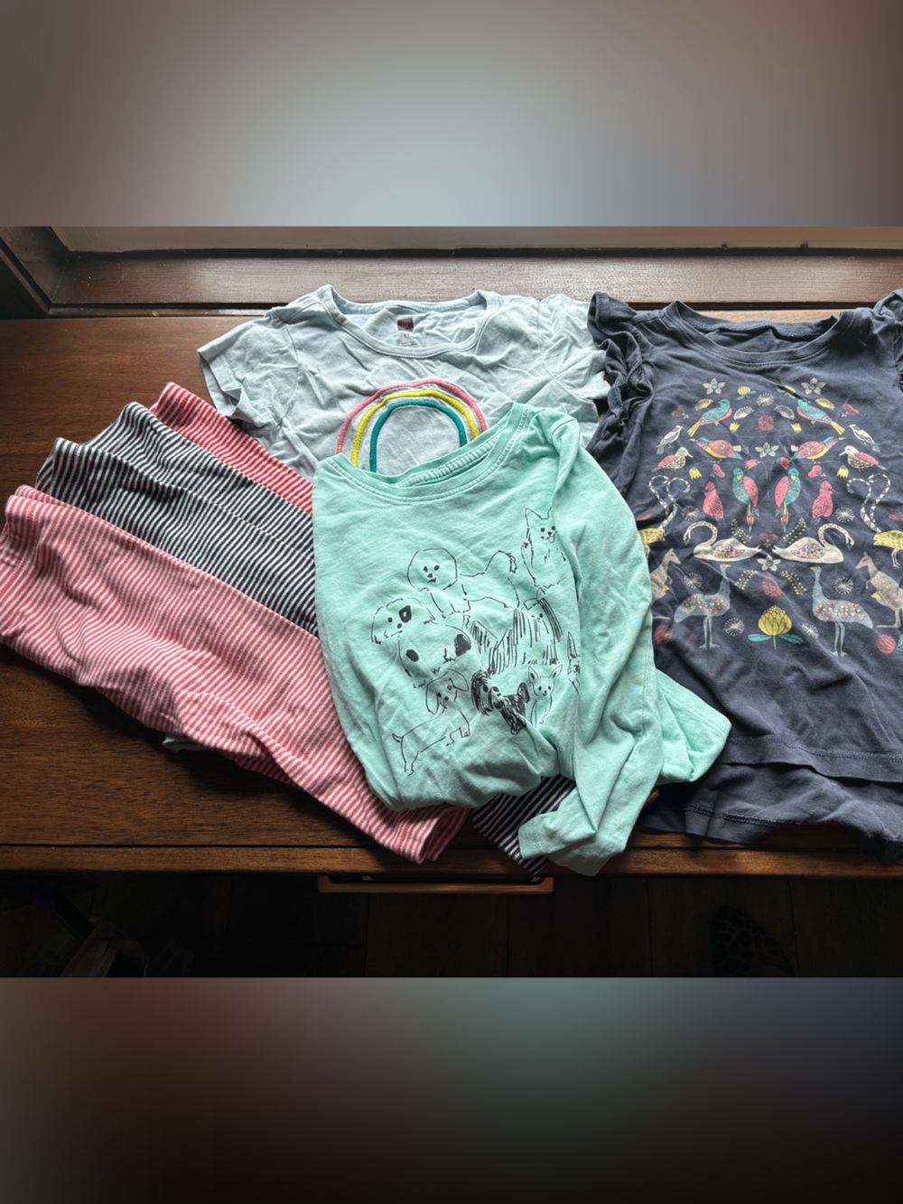 Tea collection Girls Graphic tees matching leggings - Mint, Gray, Pink, Navy